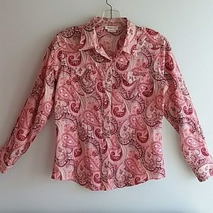 Ariat Pink Paisley Button Down Shirt